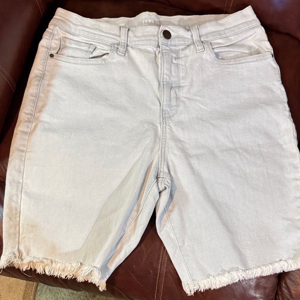 A.N.A High-Rise Denim Bermuda Shorts 14